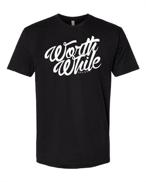 Signature Tee - White Logo — Black