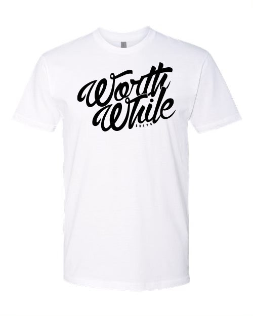 Signature Tee - Black Logo — White